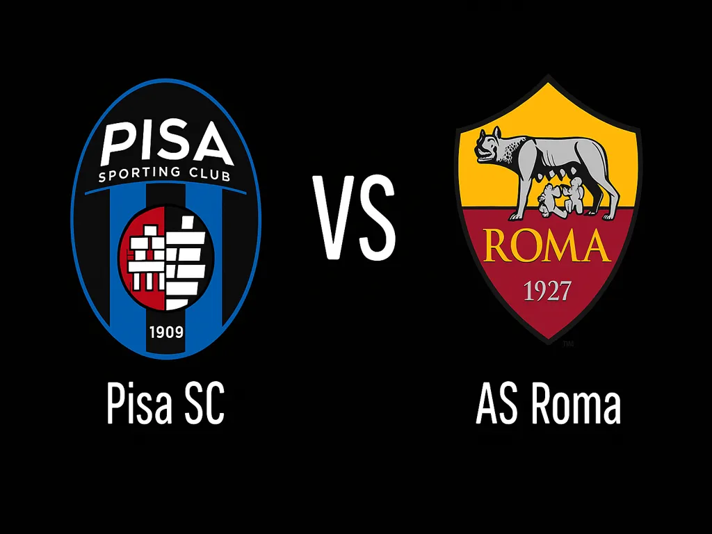 Pisa recebe a Roma na Arena Garibaldi pela 2ª rodada da Serie A 2025/26.