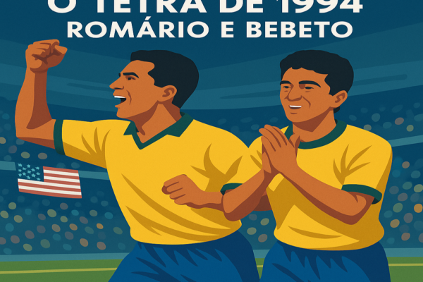 Brasil conquista o tetracampeonato na Copa do Mundo de 1994, nos Estados Unidos, com Romário, Bebeto, Dunga e Taffarel como protagonistas da Seleção.